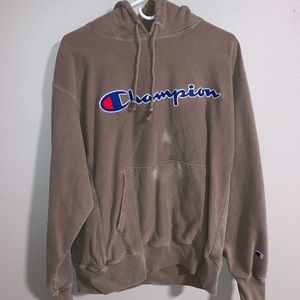 BROWN CHAMPION HOODIE